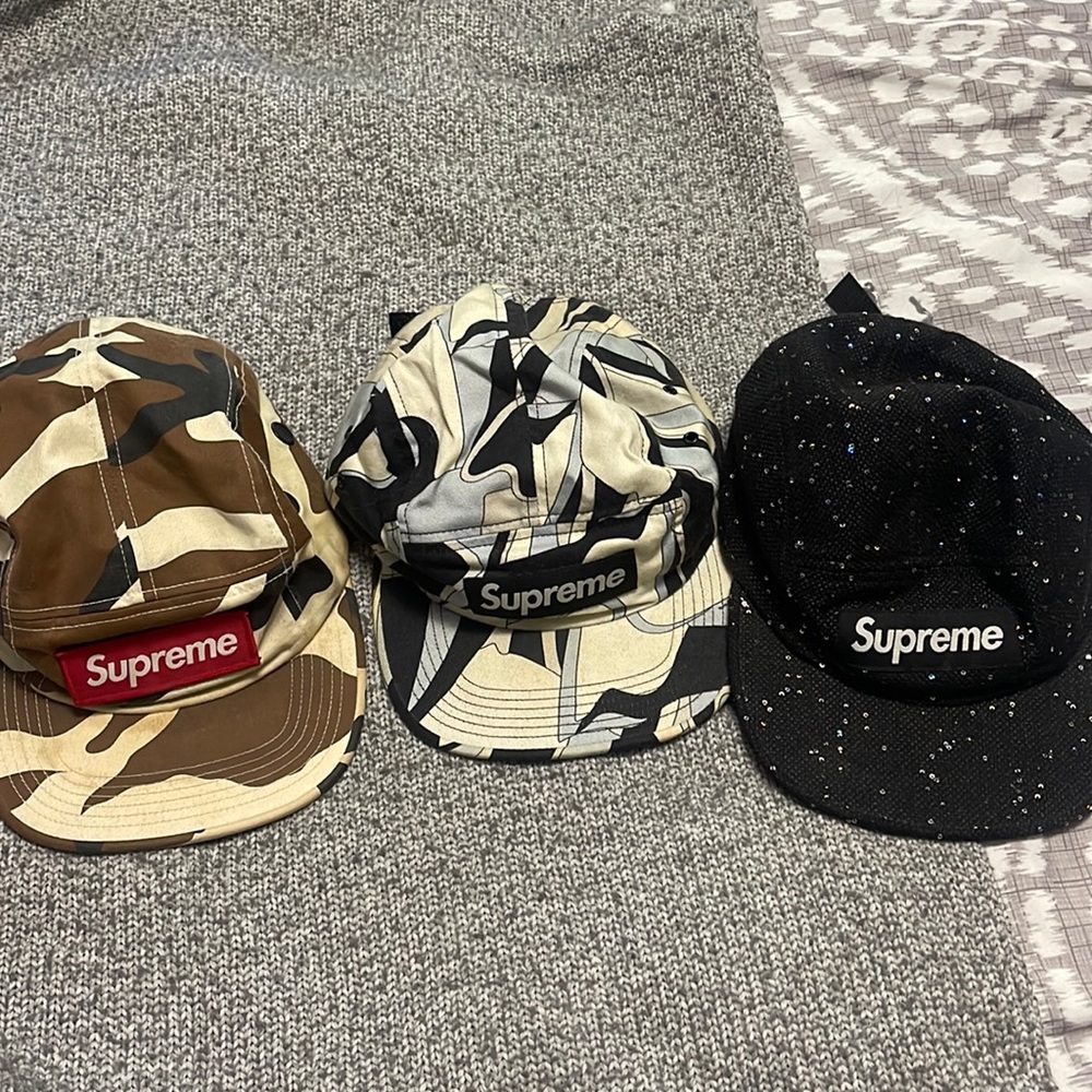 3 supreme camp caps
